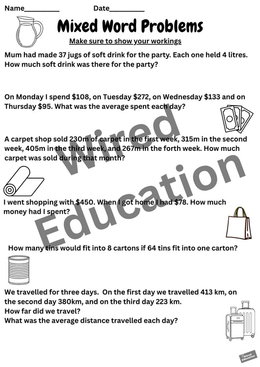 Mixed Word Problems