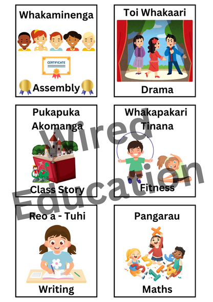 Picture Maori/English timetable