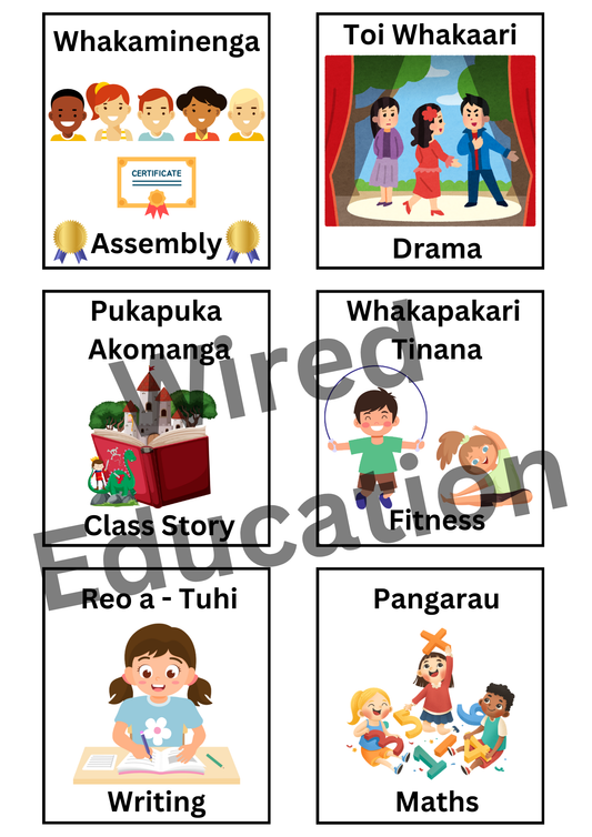 Picture Maori/English timetable