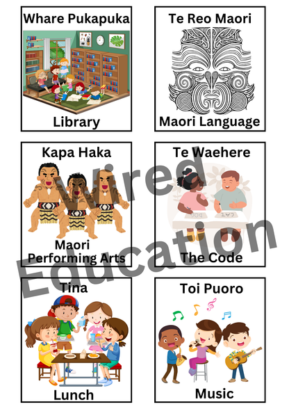 Picture Maori/English timetable