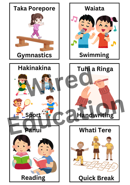 Picture Maori/English timetable