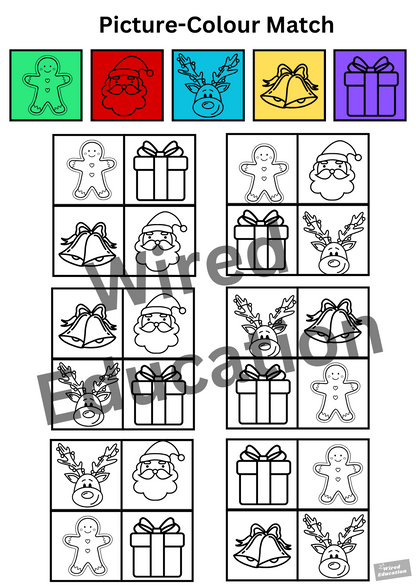 Christmas colour picture match
