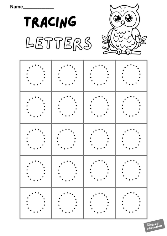 Letter tracing o