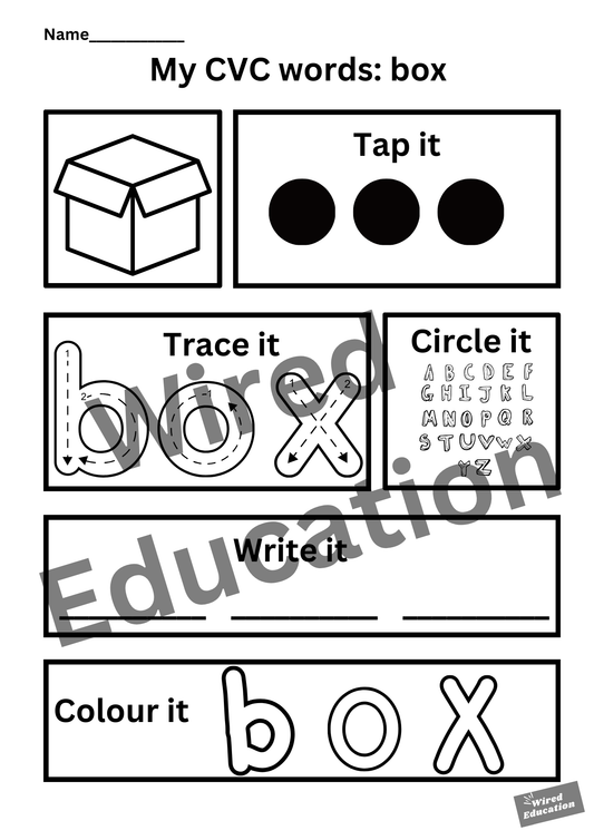 My CVC words - box
