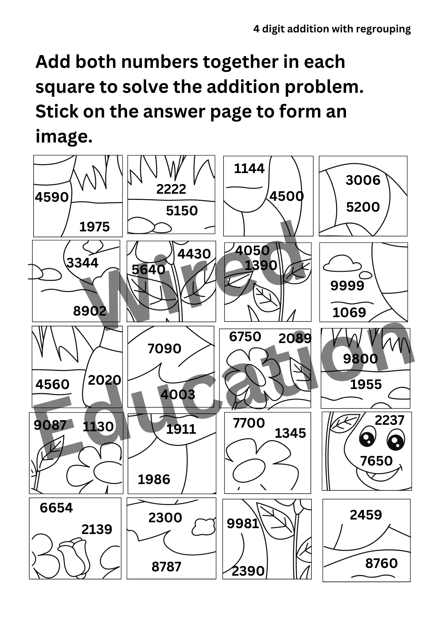 Worm Addition Puzzle
