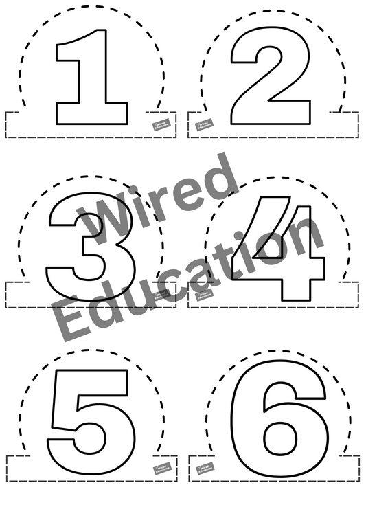 Numbers to 10 finger puppets