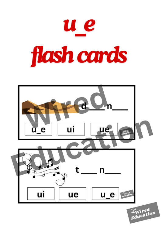 u_e flash cards