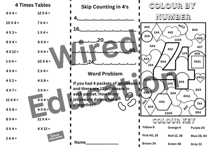 4 Times Table Brochure