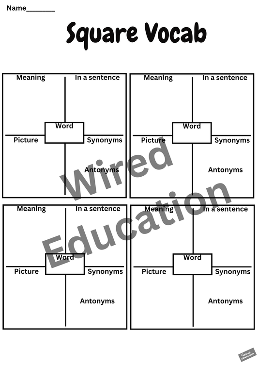 Square vocab