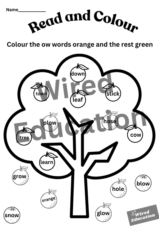 ow read and colour