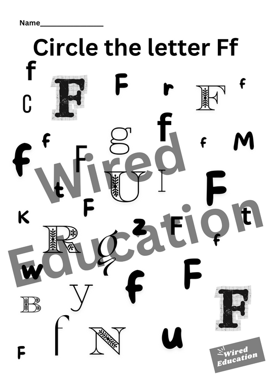Circle the letter F