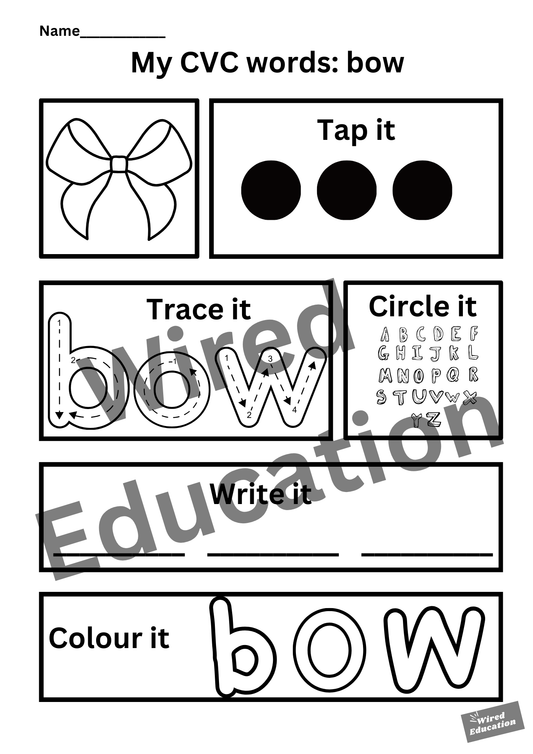 My CVC words - bow