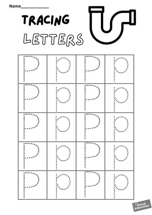 Letter tracing Pp