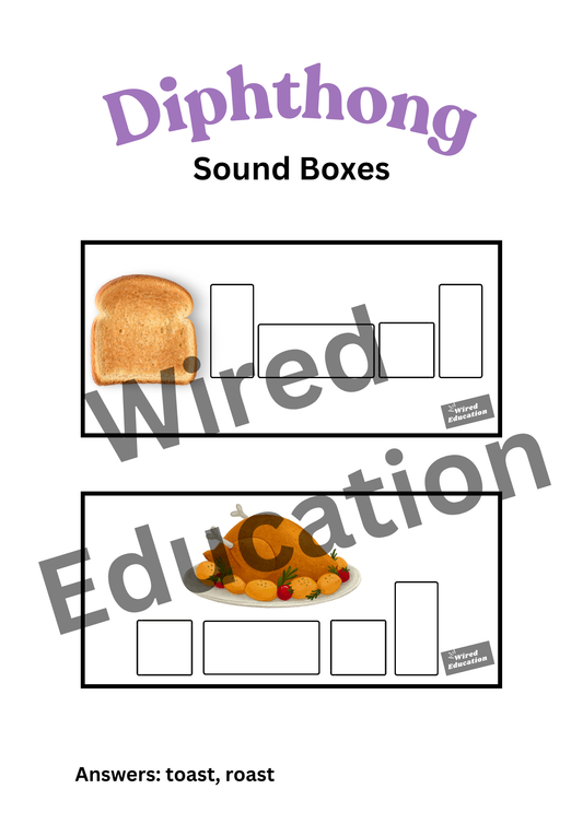 Diphthong Flash Cards