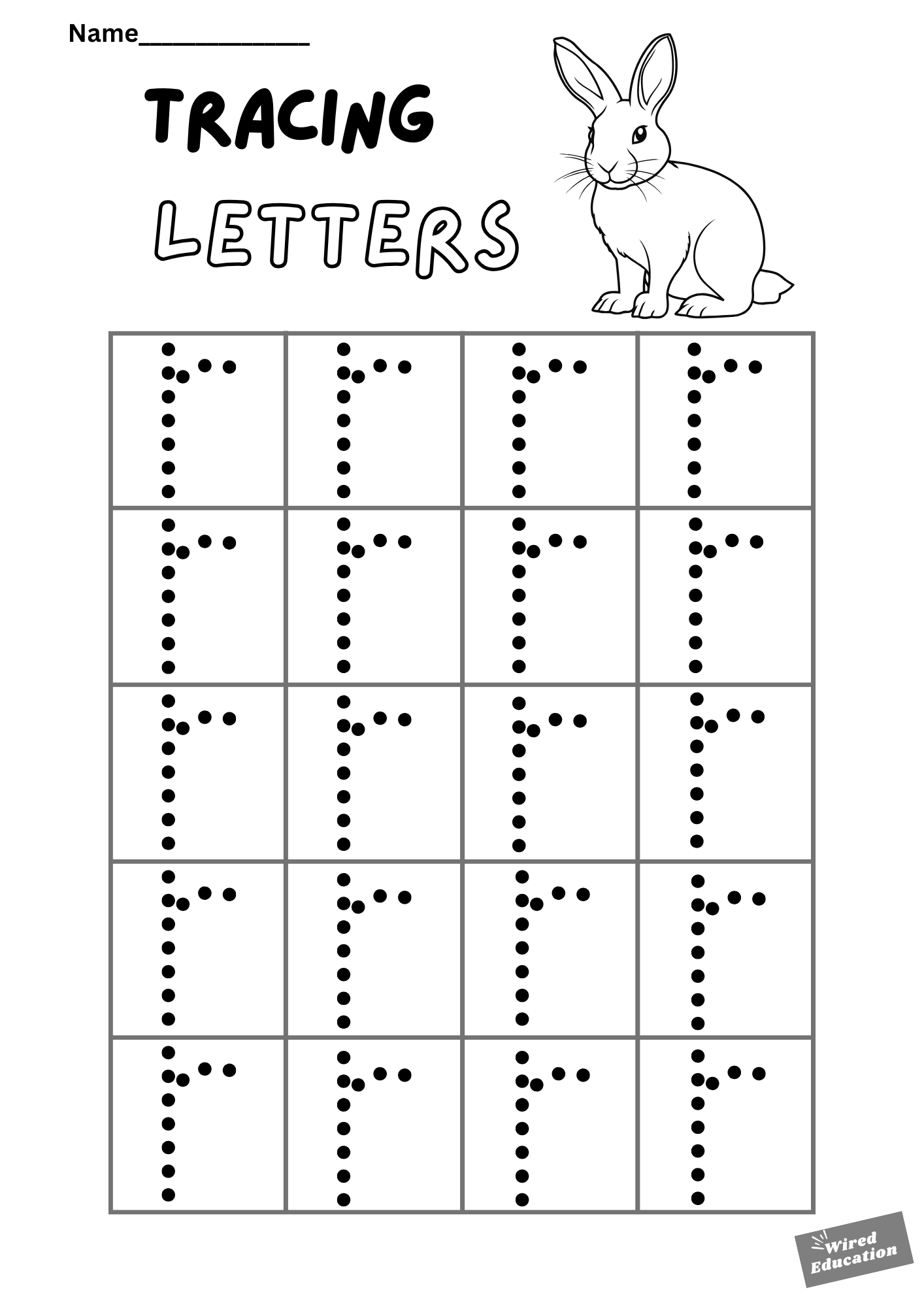 Letter tracing r
