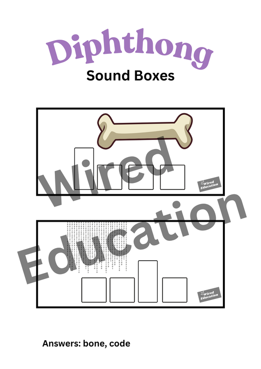 Diphthong Flash Cards