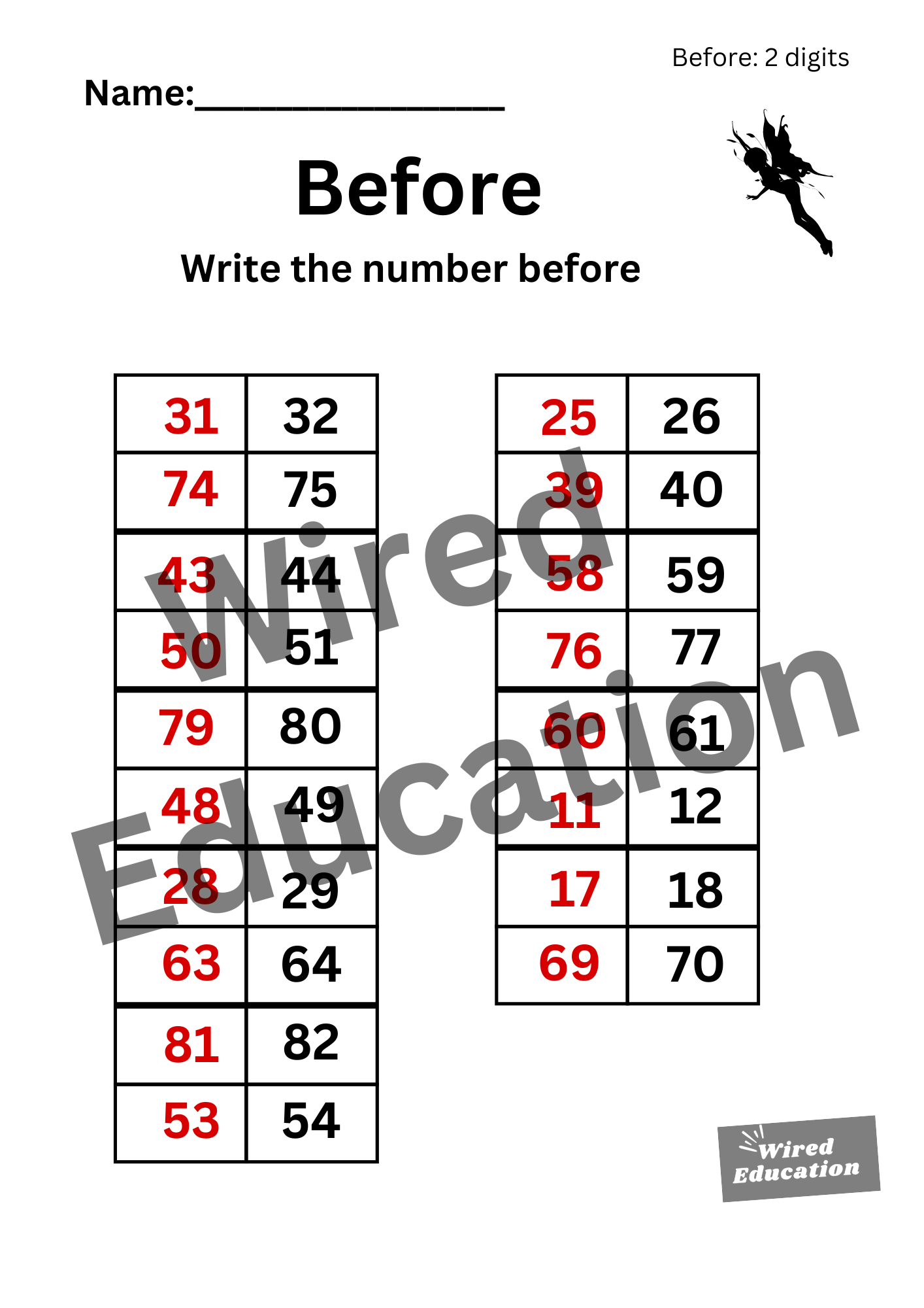 Numbers Before (2 digits)