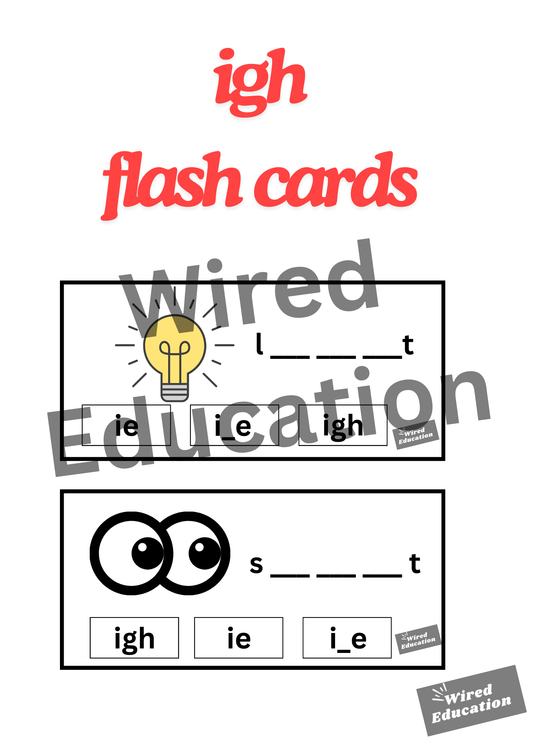 igh flash cards