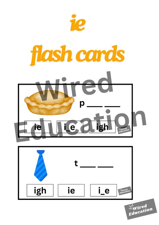 ie flash cards