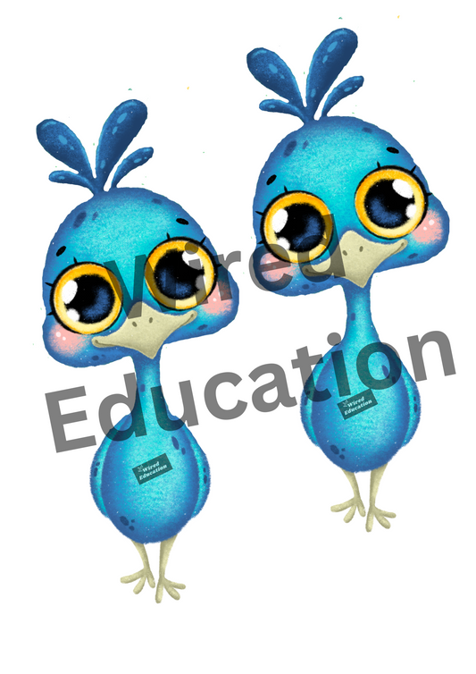 Peacock Heart Words Activity