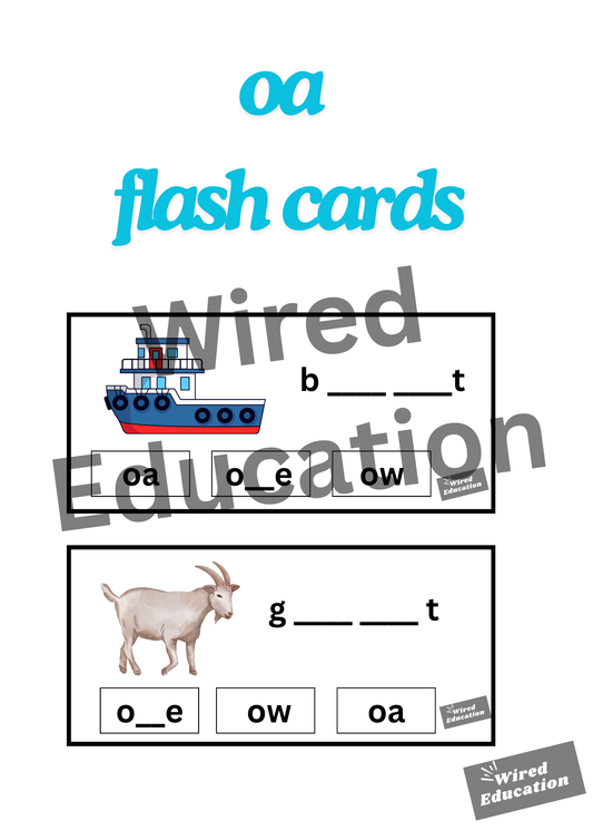 oa flash cards