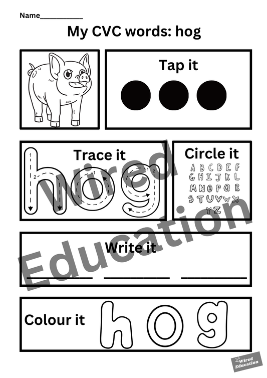 My CVC words - hog
