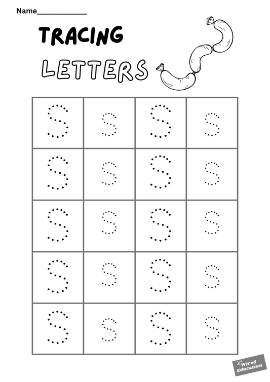 Letter tracing Ss