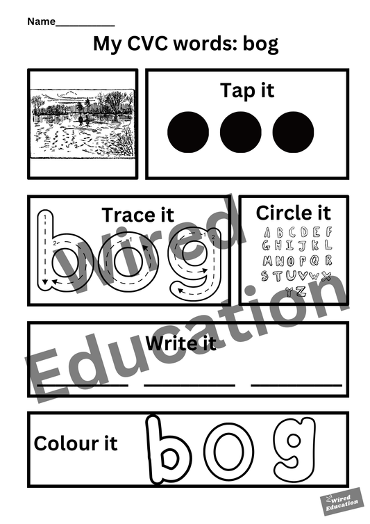 My CVC words - bog