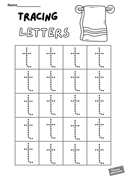 Letter tracing t