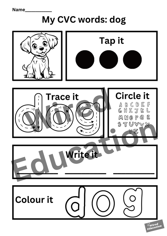 My CVC words - dog