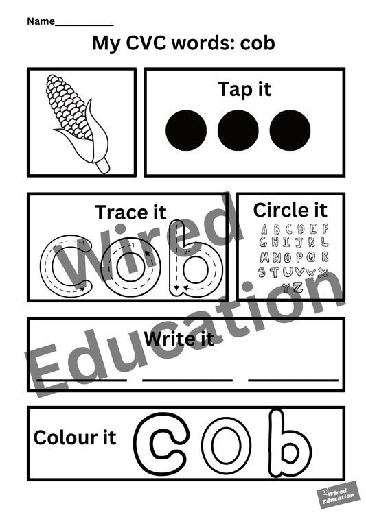 My CVC words - cob