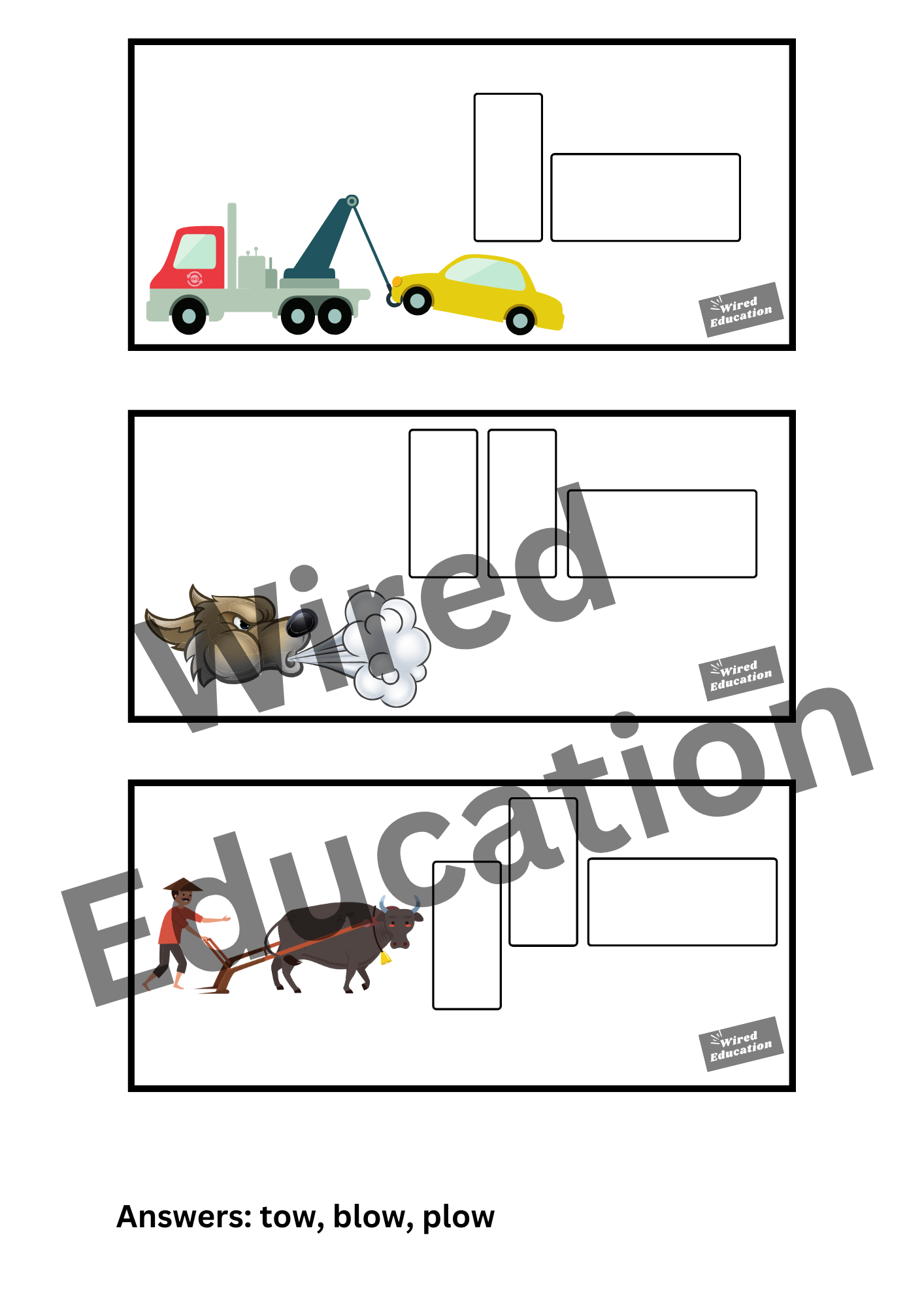Diphthong Flash Cards