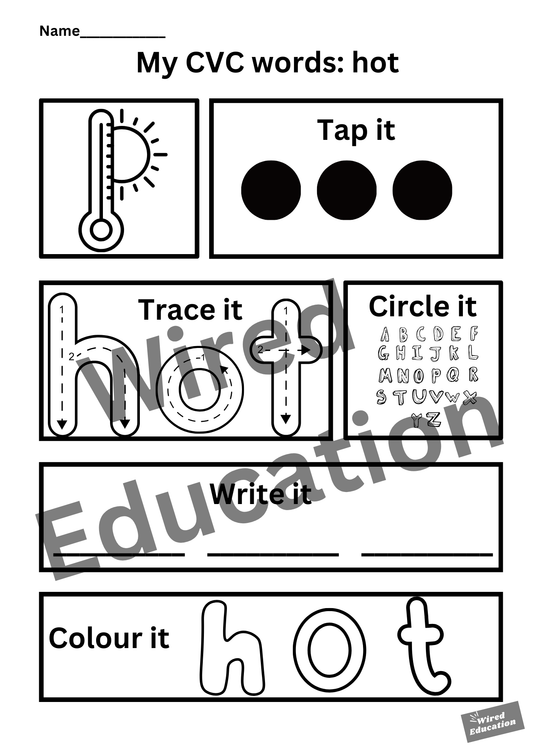 My CVC words - hot