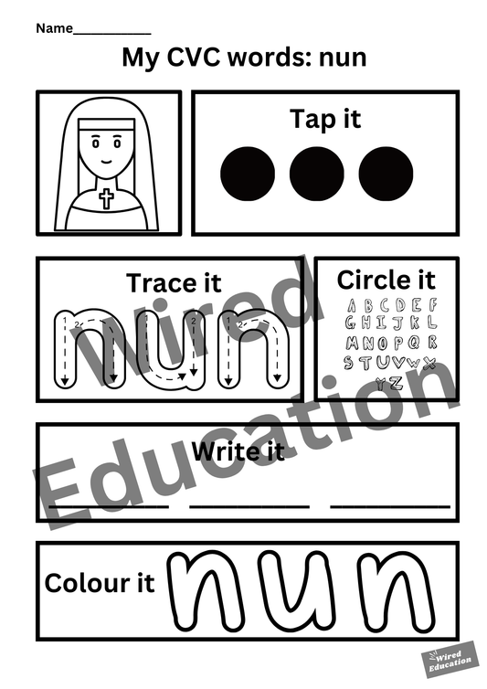 My CVC words - nun
