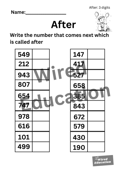 Numbers After (3 digits)