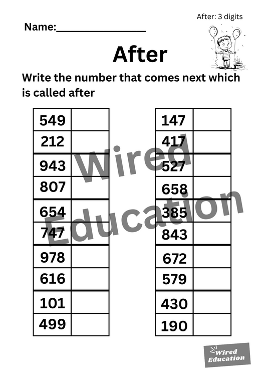 Numbers After (3 digits)
