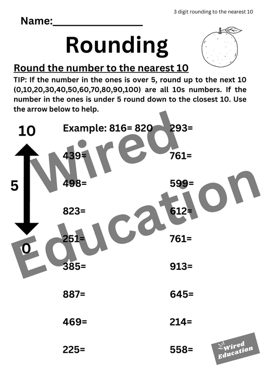 Rounding to the nearest 10 (3 digits)