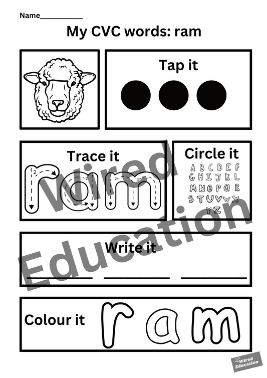 My CVC words- ram