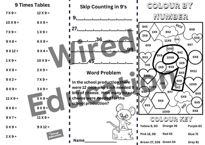 9 Times table brochure