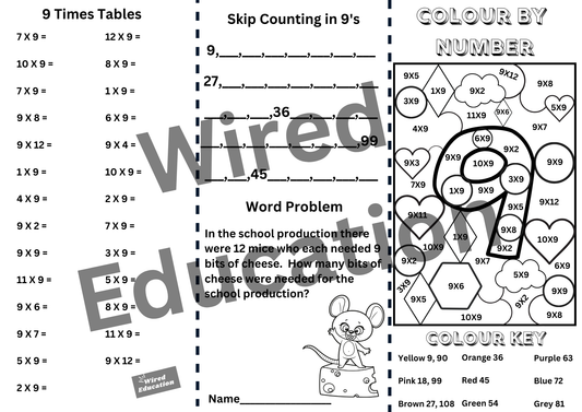 9 Times table brochure