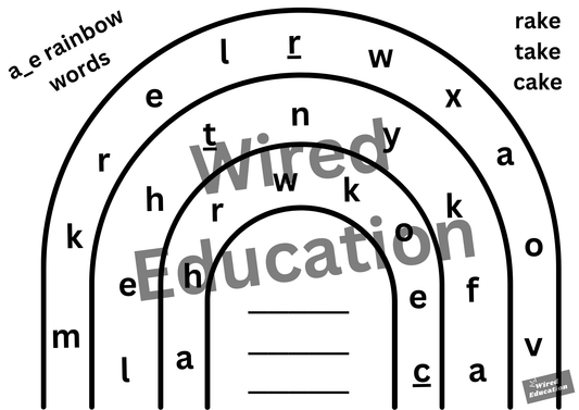 a_e rainbow words