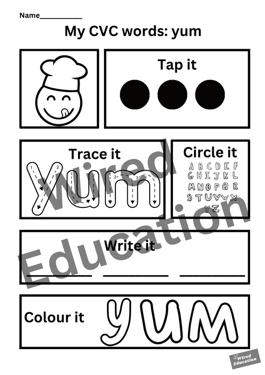 My CVC words - yum