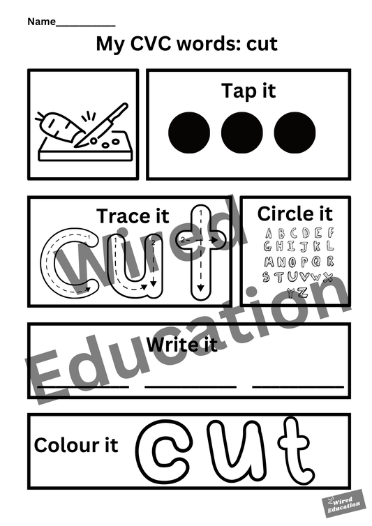 My CVC words - cut