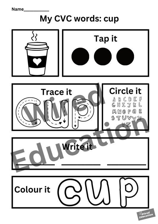 My CVC words - cup