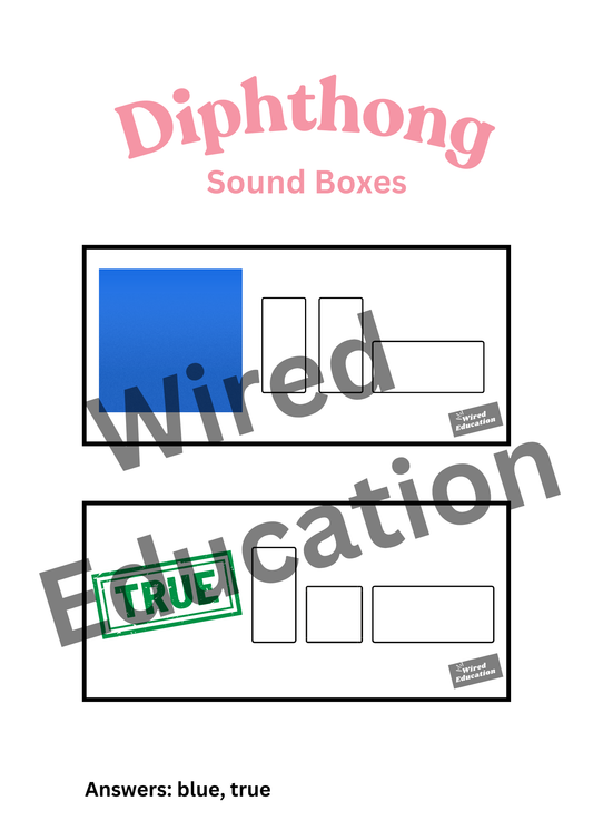 Diphthong Flash Cards