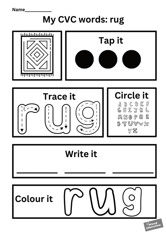 My CVC words - rug