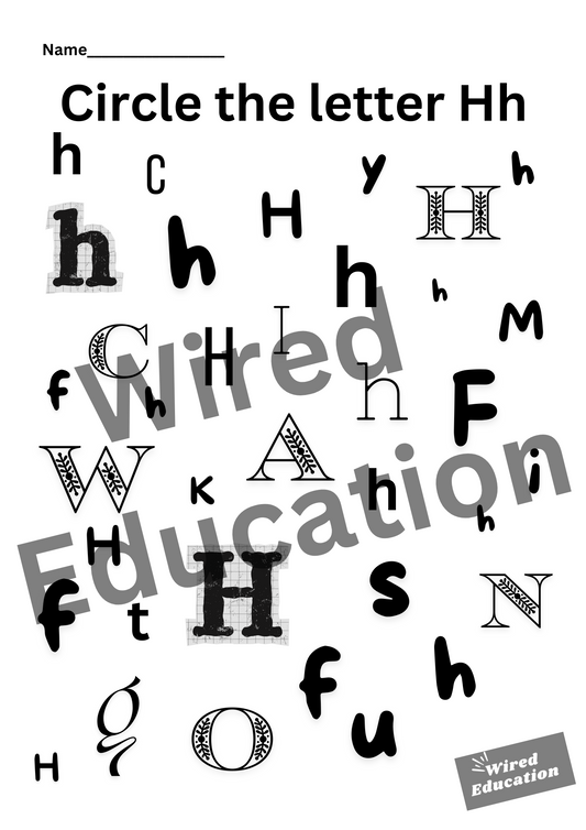 Circle the letter H