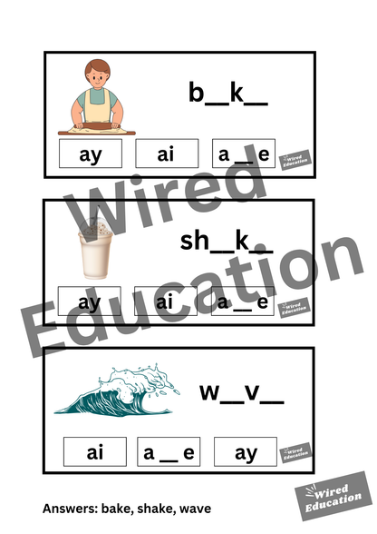 a_e flash cards