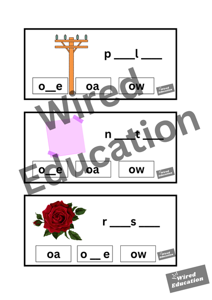 o_e flash cards