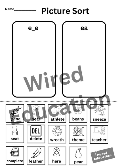 e_e/ea picture sort